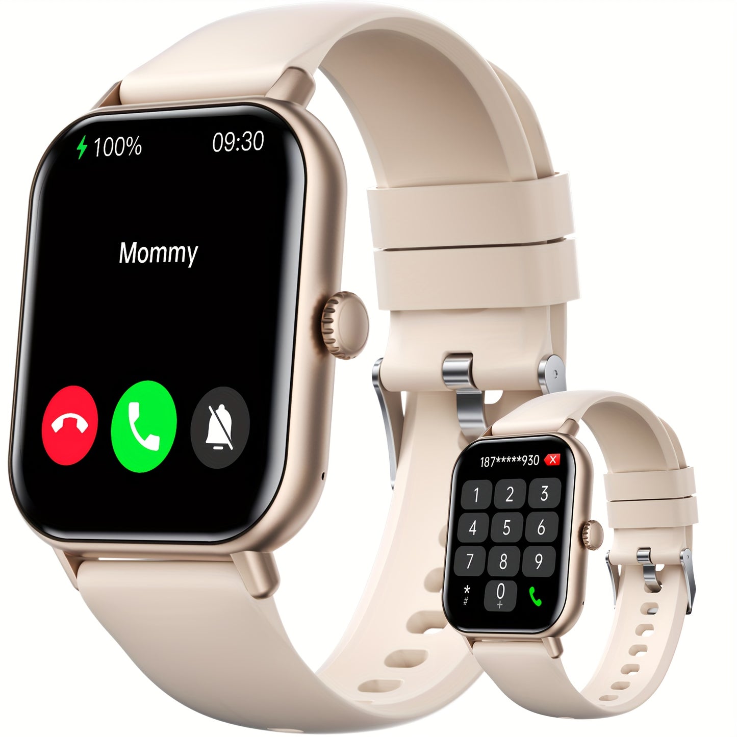 Smart Watch For Women&Men, 2.01 Inch Full Touch Screen, Smart Call Watch Round Style, Answer And Make Call, Message Push, Compatible With IPhone And Android Phones, Fashionable Fitness Tracking Watch, Steps, Distance, Calorie