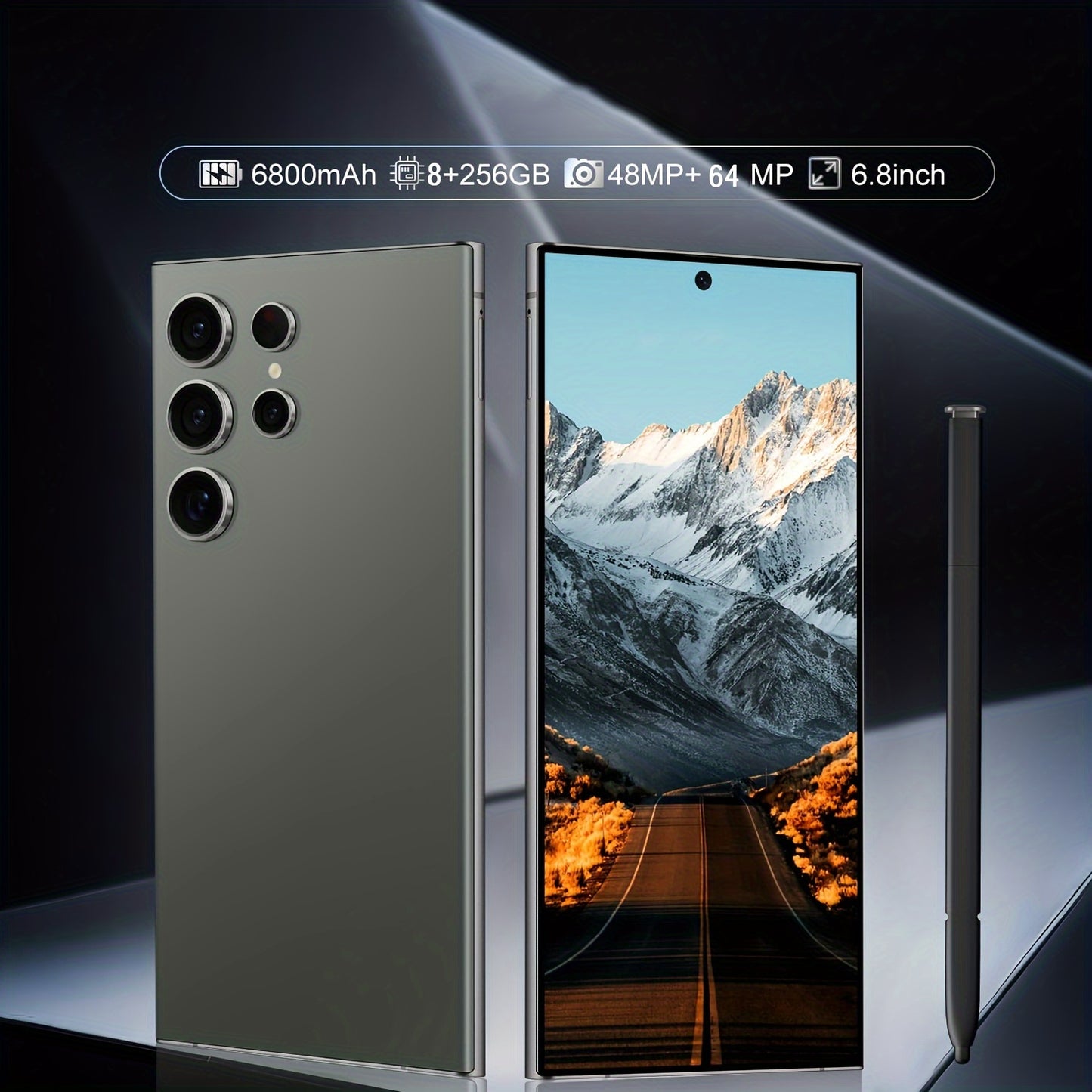 Unlocked Android Phones Cell Phone Android 13 Mobile Phone with Build-in Pen, 8GB+256GB, 6.8" Display