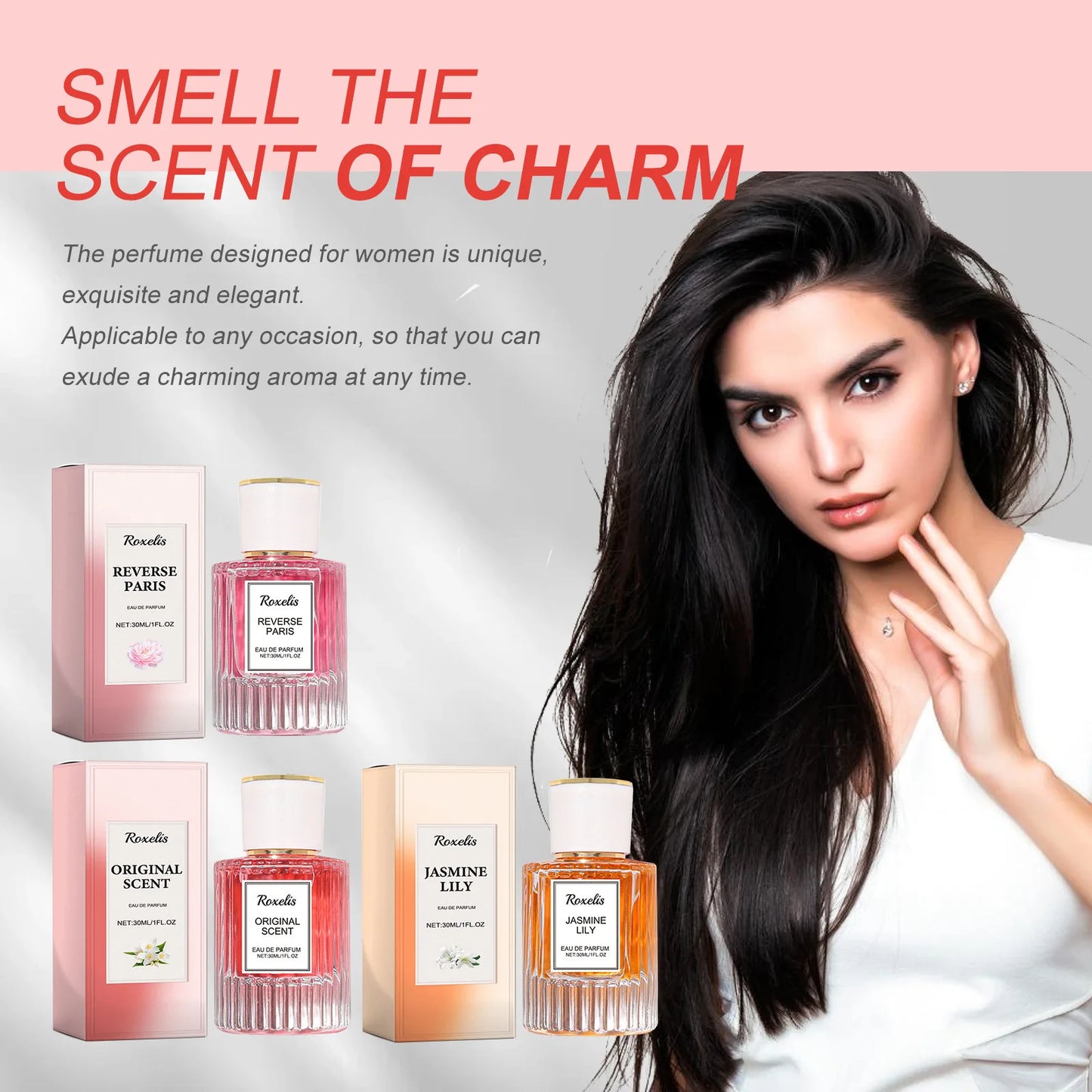 Women's Pheromone Perfume, Natural and Long-lasting Fragrance, Delicate and Elegant, Exuding Feminine Charm, Wrist, Ear, Neck