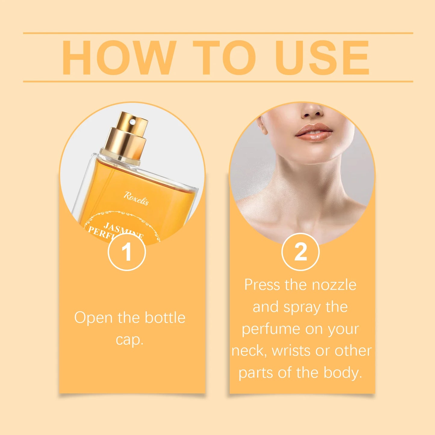 عطر روكسيليس البرازيلي الخفيف للنساء، عطر طبيعي منعش يدوم طويلاً، عطر الياسمين الخشبي الزهري