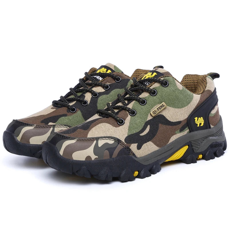 Men Women Outdoor Sports Shoes Fashion Couple Army Camouflage Waterproof Cloth Running Shoes Casual Footwear Male Sneakers Low