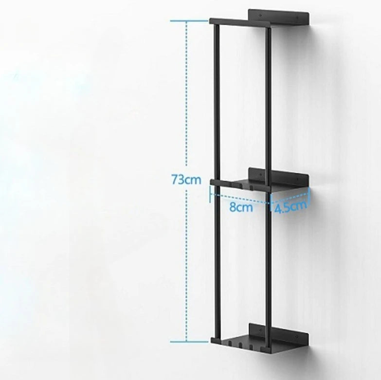 Bathroom Storage Holders Metal 3-tier Shelf Storage Holders Multifunctional Towel Holder Racks Wall Organizer Racks Home Decor
