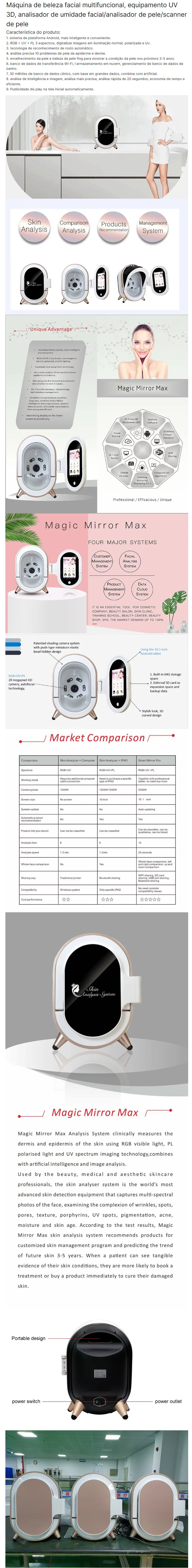 Beauty Salon 3D Facial Photography Skin Testing Management Analysis Skin Care Beauty Device