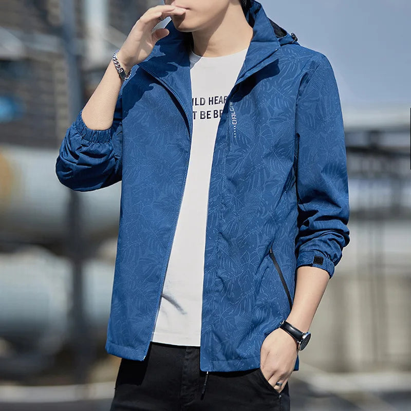 Sport Coat Men's New Style Casual Waterproof Outdoor Jacket for Spring Fashion Print Men's Clothing Outdoor Jacket for Men With