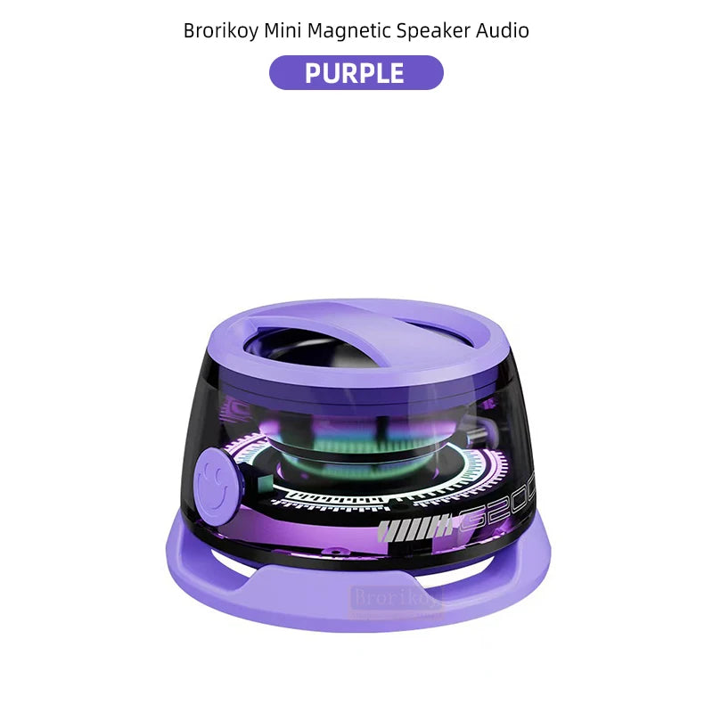 Bluetooth 5.3 Speaker Mini Speaker Portable Magnetic Speaker Mini Sound Box 7 Hours Playback Phone Holder for PC XIAOMI HUAWEIv