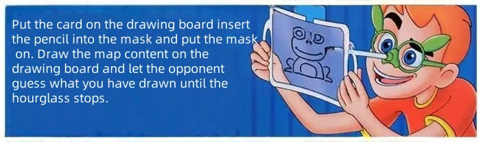 Montessori Kids Toys Drawing DIY Draw Something Game Learning Educational Multiplayer Interactive Game Toys for Children Gift 