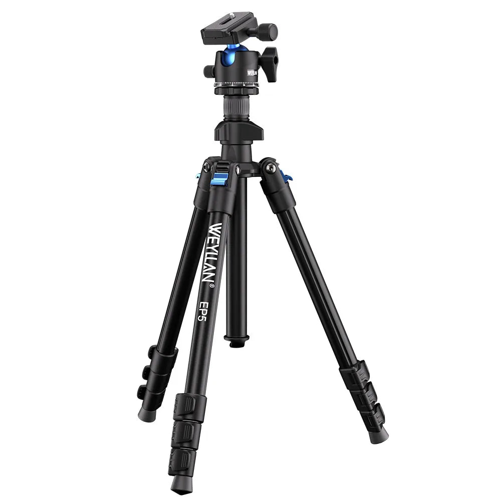 Weyllan EP5 Light Tripod Aluminum Alloy Compact Traveling Tripod Ball Head Portable Tripod Photography Light Stand for Camara