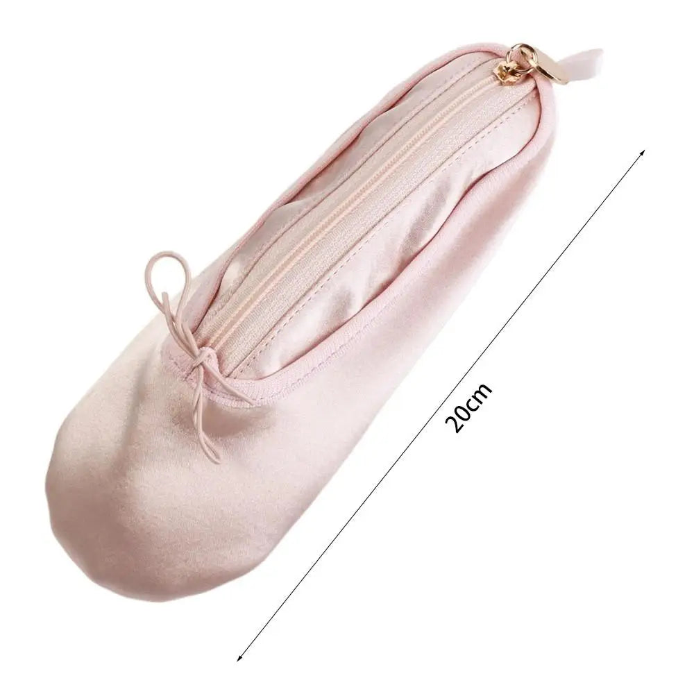 Large Capacity Ballet Shoes Pencil Case Cute Design Pencil Holder Ballerina Pencil Bag Desktop Organizer Makeup Bag