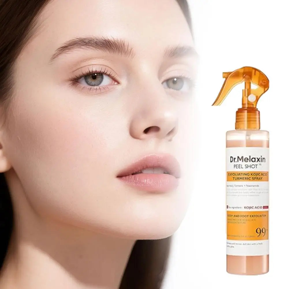 Body Face Peeling Shot Spray Turmeric Spray Improve Skin Tone Moisturize Hydrate Smooth Glowing Skin Korean Skincare