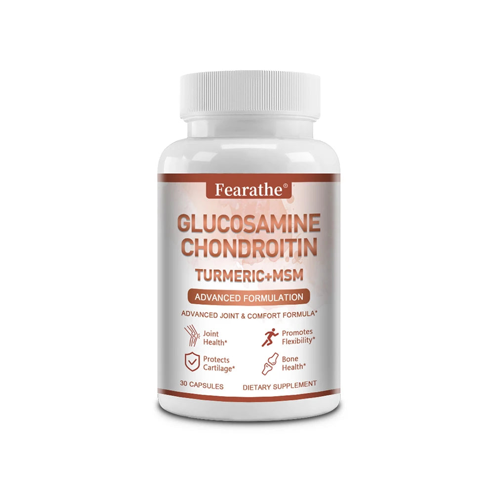 Glucosamine Chondroitin Turmeric MSM Supplement, Support Joint and Bone Health, Promote Immune Health, Cartilage Health