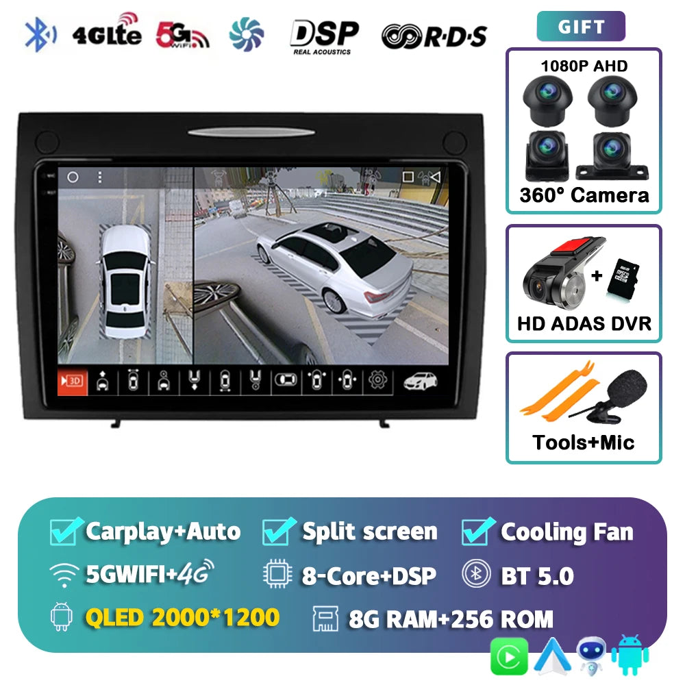 Android 15 For Benz SLK-Class R171 2004 - 2011 2K QLED Android Car Radio Multimedia Video Player GPS stereo CarPlay Head Unit 4G