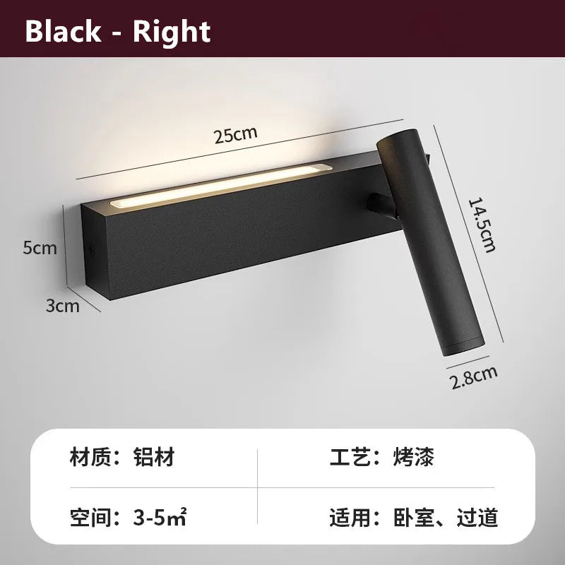 Bedroom Bedside LED Wall Lamp Atmosphere Lamp Modern And Simple Living Room Background Wall Lamp Corridor Wall Spotlight