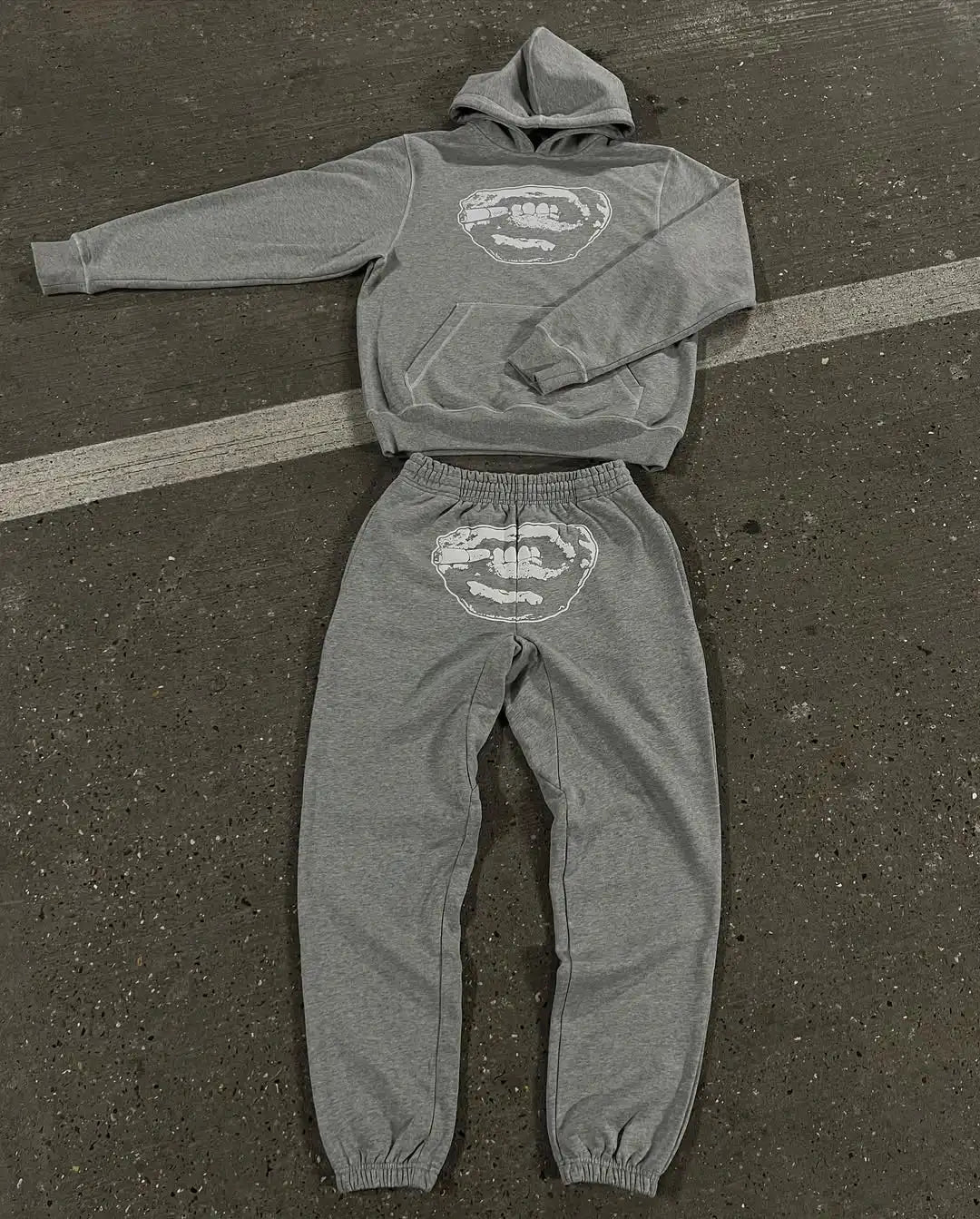 مجموعة ملابس رجالية عصرية من الهيب هوب، بلوفرات مطرزة أمريكية، ملابس رياضية كاجوال من هاراجوكو، بانك Y2K