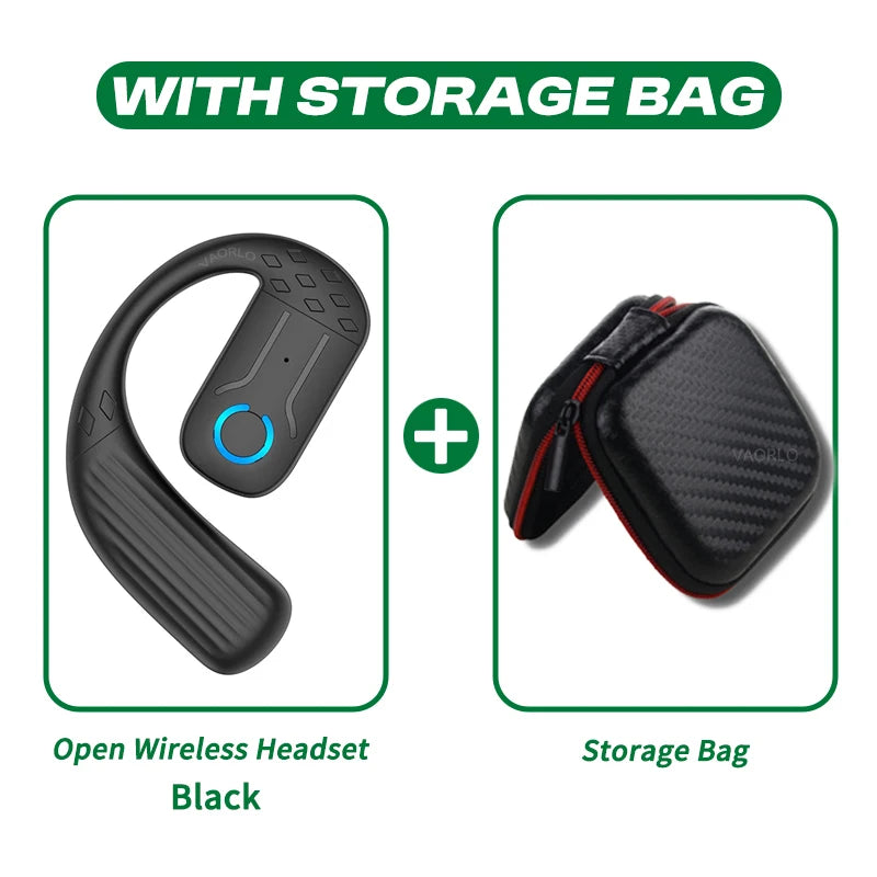 Bluetooth 5.4 Open Wireless Headset 180° Rotation Adjustable Left Right Ear Universal Ear-Hook Earphone With Mic Sport Business