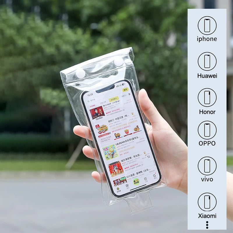 Set of 5 Waterproof Clear Phone Covers Perfect for Biking & Motorcycling With Touchable Screen