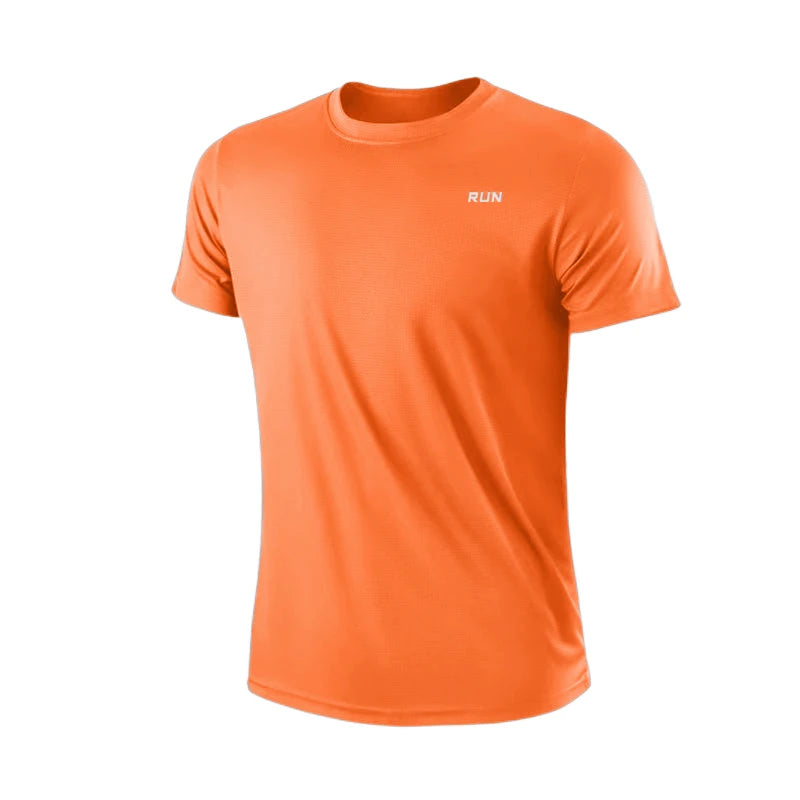 Men's Quick Dry Short Sleeve Gym Running Moisture Wicking Round Neck T-Shirt Training Exercise Gym Sport Shirt Tops Lightweight SwiftNest
