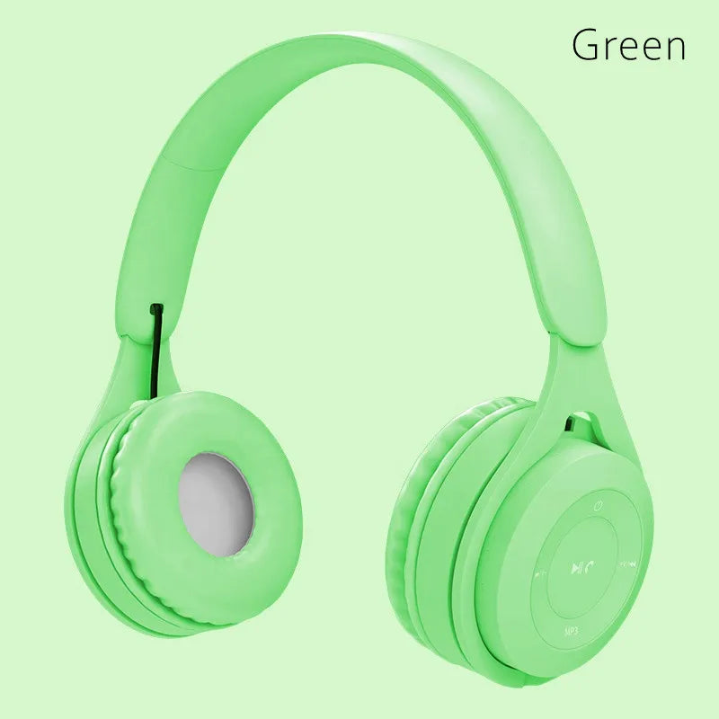 Y08 Wireless Bluetooth Headphone Macaron Headphones Stereo Headband Gaming Headset with Mic Gamer Girl Gift for Mobile Tablet