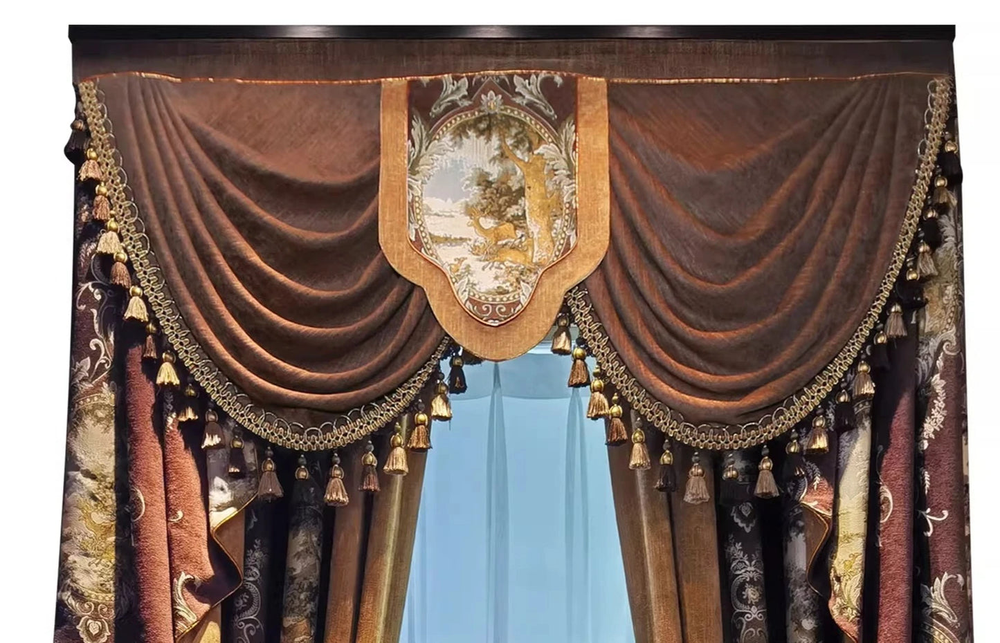 European American Curtains for Living dining Room Bedroom Retro High-end Court French Villa Blackout Luxury Atmosphere High-end