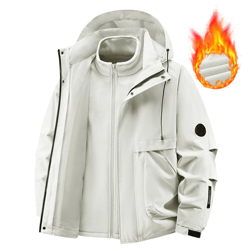 Jacket men's jacket jacket autumn and winter jacket three-in-one outdoor sports jacket fleece jacket inner jacket jacket
