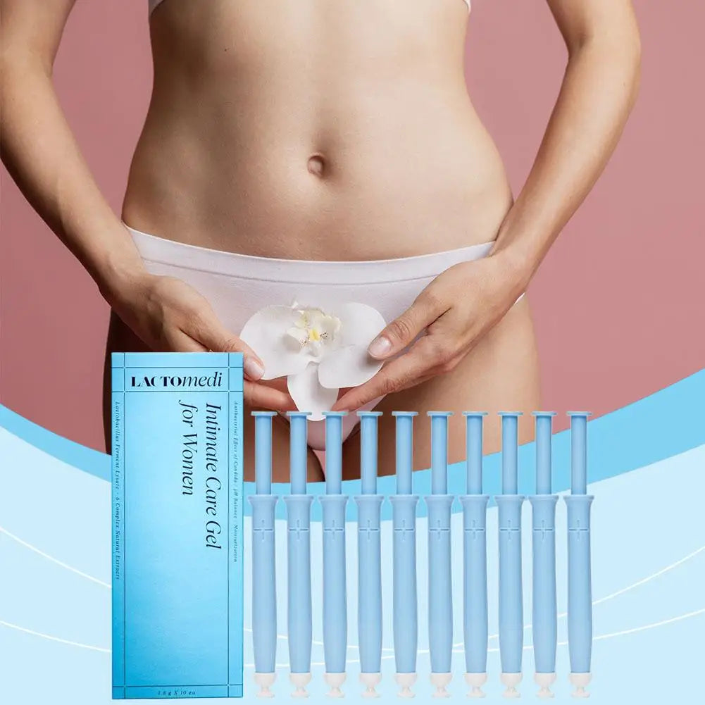 10Pcs Intimate Care Gel For Women PH Balancing Feminine Wash Antibacterial & Moisturizing Refreshing Gel