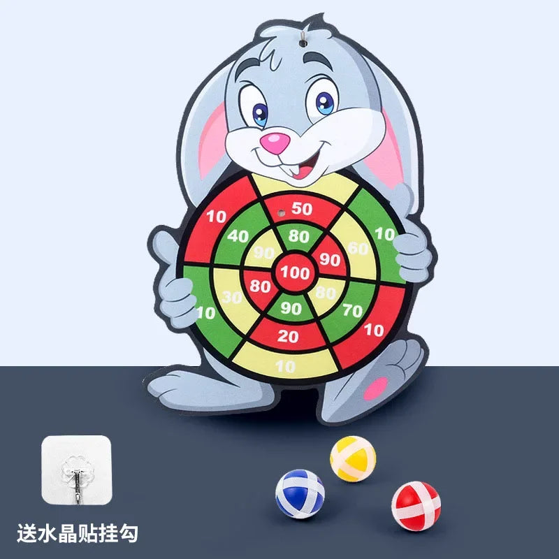 Child Montessori Toys for Kids 2 To 4 Years Old Cartoon Animal Dart Board Sticky Ball Family Interactive Educational Toys Baby
