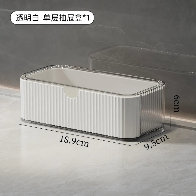 Bathroom Storage Boxes Transparent Cosmetics Dormitory Accessories Organizer Modern Style Convenient Organization Home