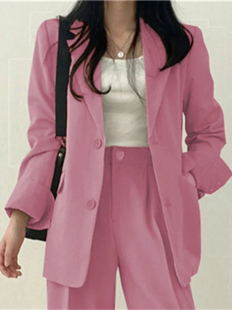 Fashion 2 Piece Sets Women Outfits Spring Autumn New in Korean Pants Sets Commuter Elegant Suit Coat 2 Piece Sets Women Jacket SwiftNest