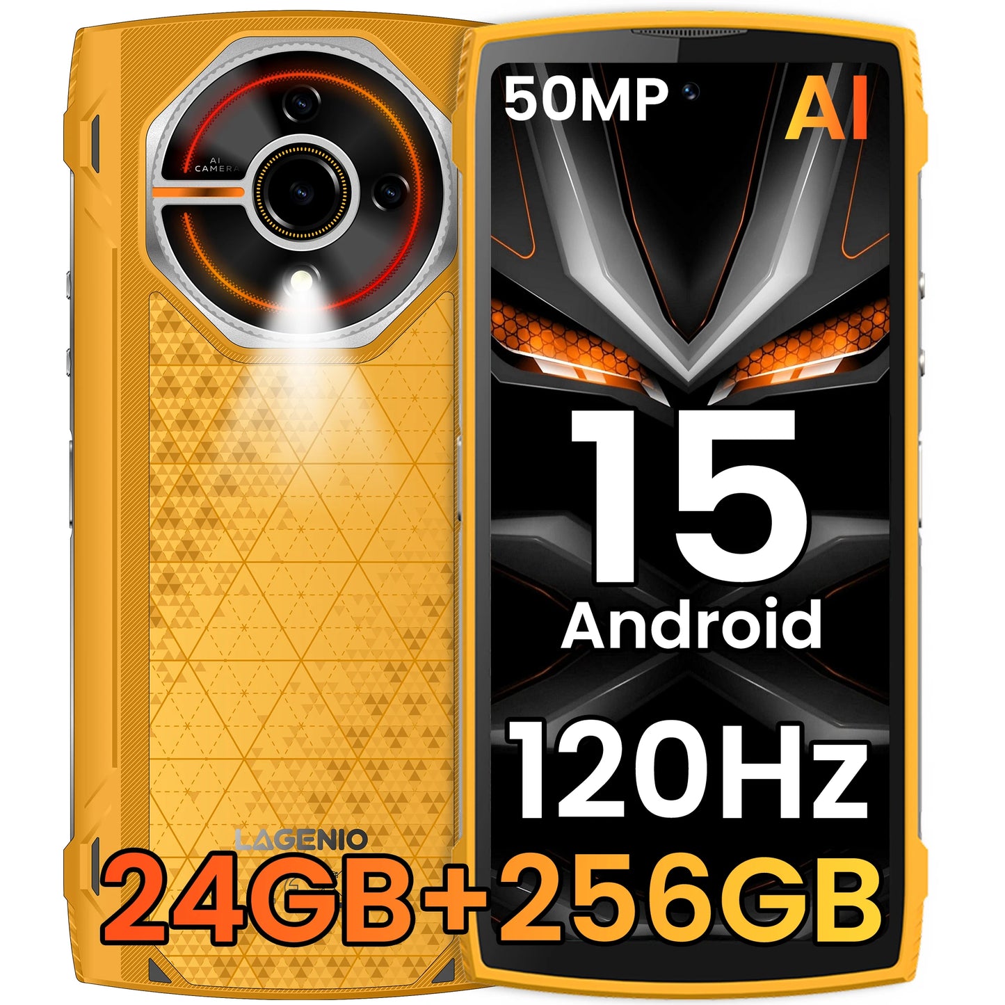 4G Rugged Smartphone LAGENIO Panther 2 Pro Android 15 8GB+256GB Mobile Phone 50MP 5150mAh 6.7 " HD Ultra-thin Cellphone Gemini