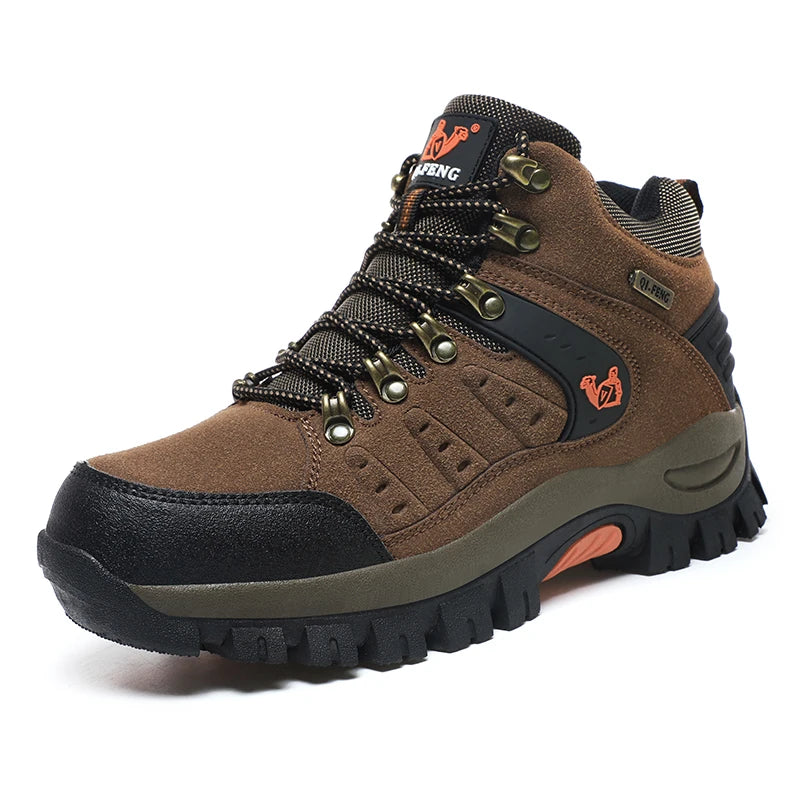 Outdoor Waterproof Hiking Boots Men's Women's Spring And Autumn Hiking Wear-resistant Mountain Sports Boots Hunting Sports Shoes