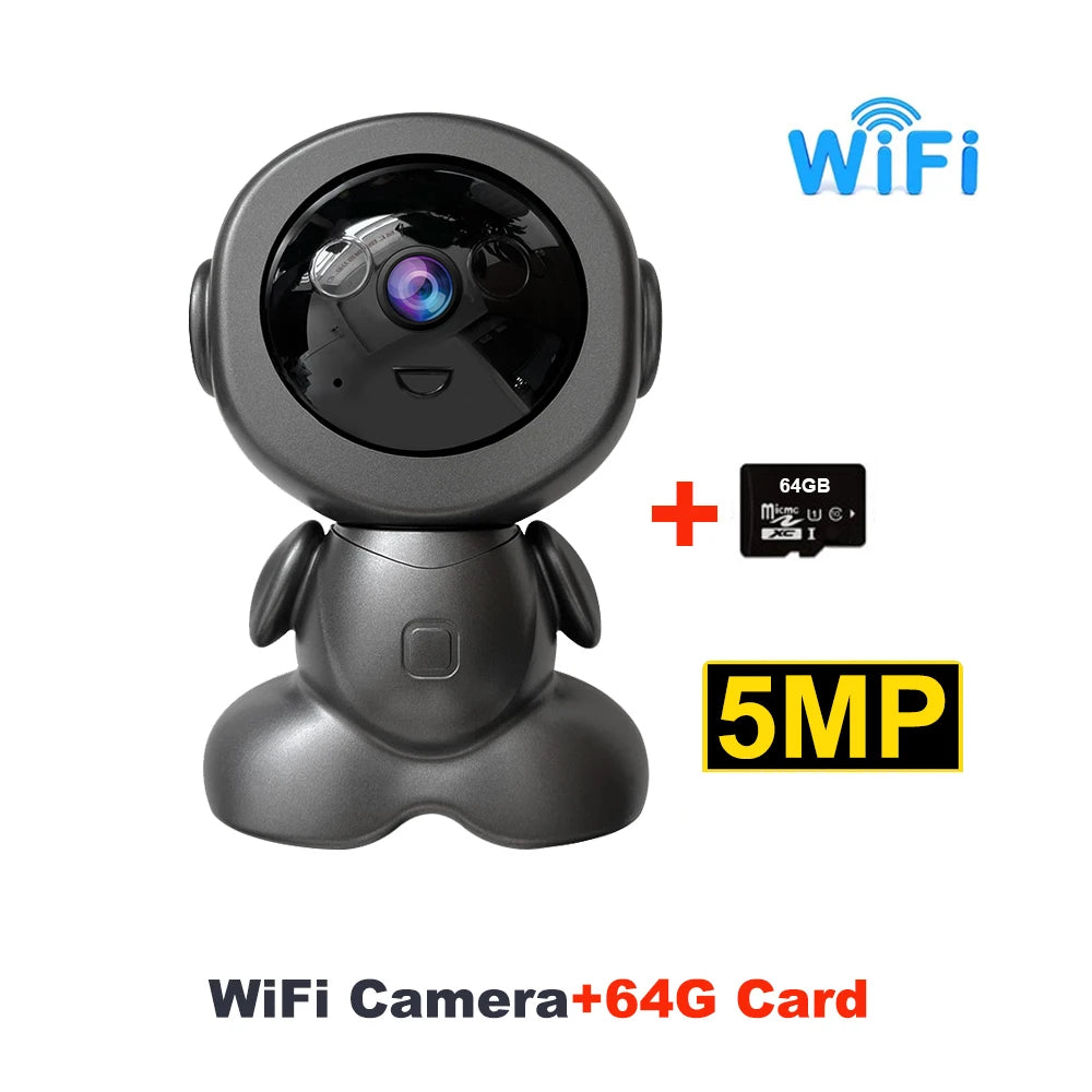Mini WiFi IP Camera Wireless Indoor Robot Baby Monitor Two Way Audio Motion Detection Video Camara V380 CCTV Security Protection