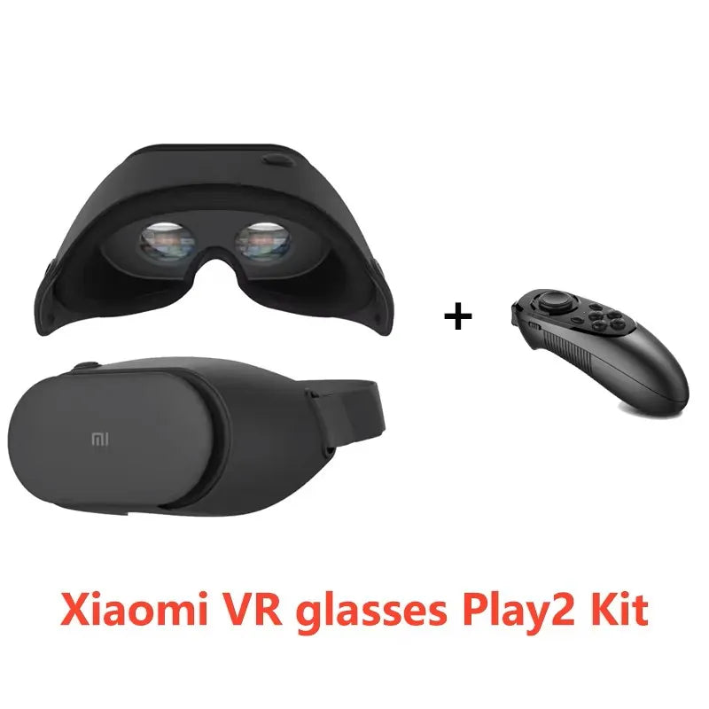 Original Xiaomi VR Glasses PLAY2 Phone Kit Black Tech Virtual Reality 3D Headset - Smart Gaming Helmet & Fashion Goggles