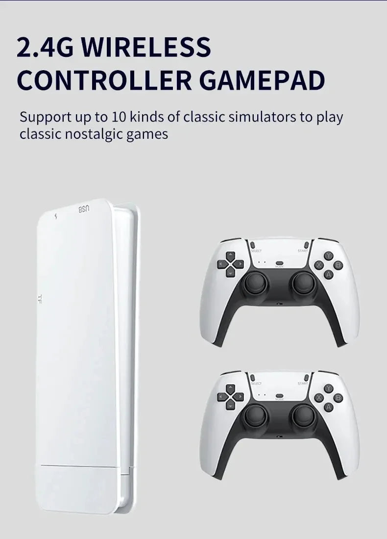 M15 4K Handheld Video Game Console 64G 20000+ Retro Games Wireless Gamepads HD Gaming Multi-Emulator Stick