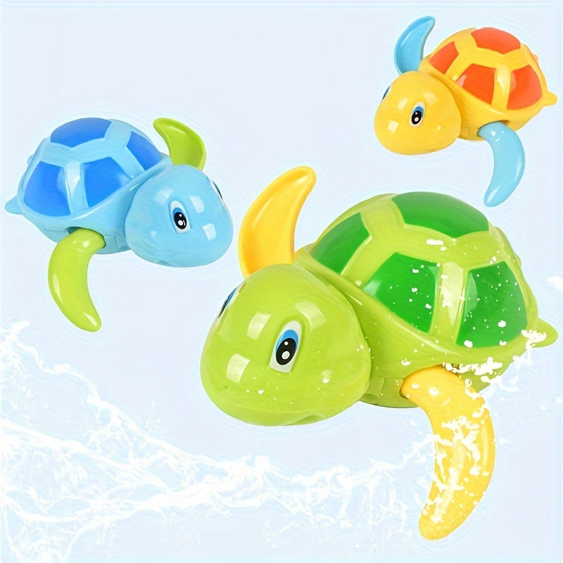 3pcs Wind-Up Swimming Turtle Bath Toys for Kids - Durable Plastic, Ideal for Infants & Toddlers 1-5 Years - Perfect Gift for Christmas, Halloween, Thanksgiving