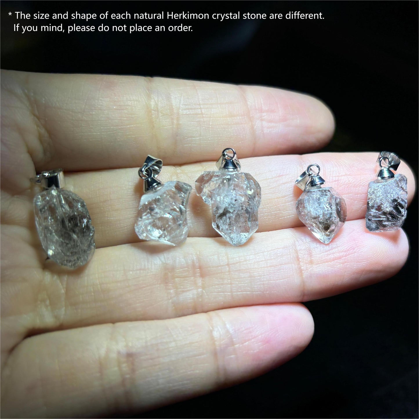 1pc LUKEN'S JEWELRY Herkimer Rough Stone Pendant, Natural White Geometric Pattern, Small Drop Fashion Accessory, Party Style, No Magnetic, Natural Stone Material, Ideal Holiday Gift