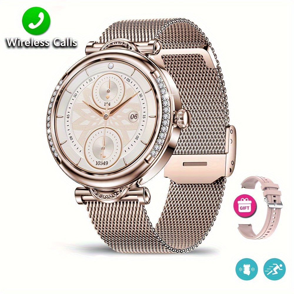 2024 New Wireless Call Smart Watch, 1.27inch Full Touch Screen, Pedometer, Mileage, 100+ Exercise Modes, Weather, Music Control, Remote Photo Taking, Message Alerts, Breathing Exercise, Stopwatch, Timer, Alarm Clock, Fashiona