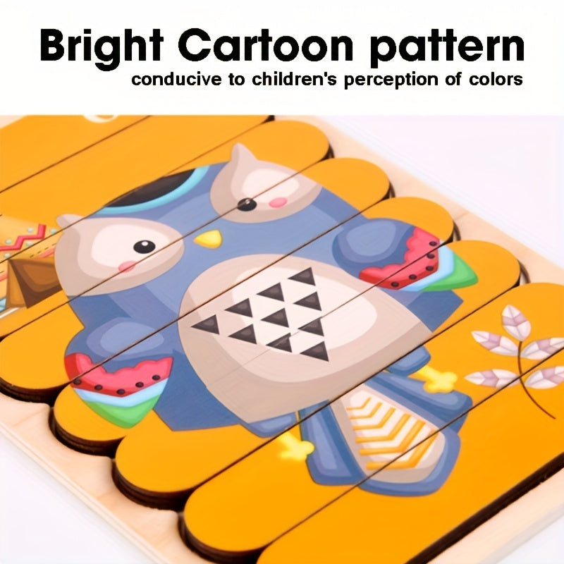 Double Sided Wooden 3D Puzzles: Educational Toys for Kids to Learn And Have Fun, Christmas And Halloween Gift!