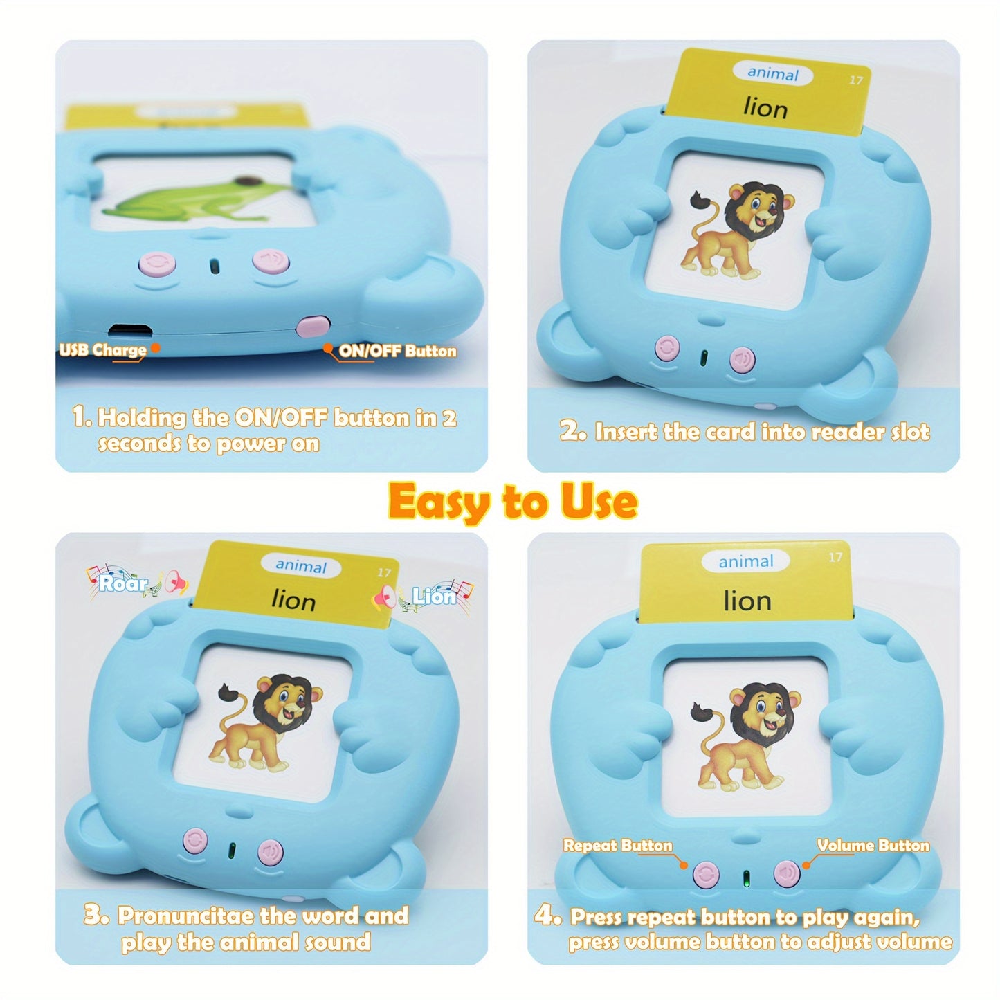 224 Words Spanish & English Bilingual Talking Flash Cards, Sensory Speech Audible Toys For Kids To Learn Spanish, Pocket Vocabulary Educational Game Christmas Thanksgiving Birthday Gift