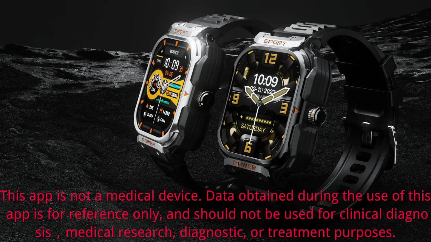 [2-in-1 Headset Smartwatch] LONZERUI new 2-in-1 headset smartwatch for men and women Bluetooth call waterproof smartwatch, 2.01 inch full touch screen display, with messages, answering calls, information reminders, for iPhone