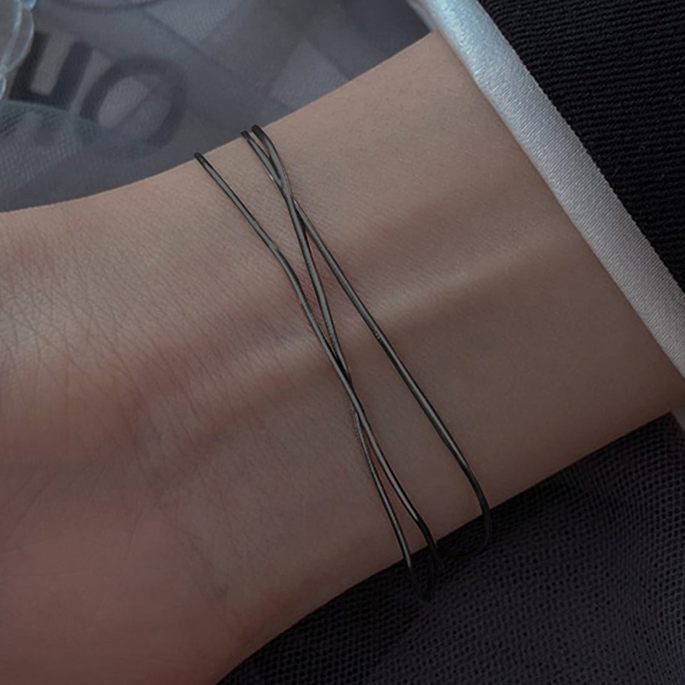 1pc Nooxian Women'S Snake Bone Bracelet, 304 Stainless Steel Multi-layer Simple & Hip Hop Style Chain for Daily & Vacation Wear, Vacation Accessory | Minimalist Jewelry | Polished Finish