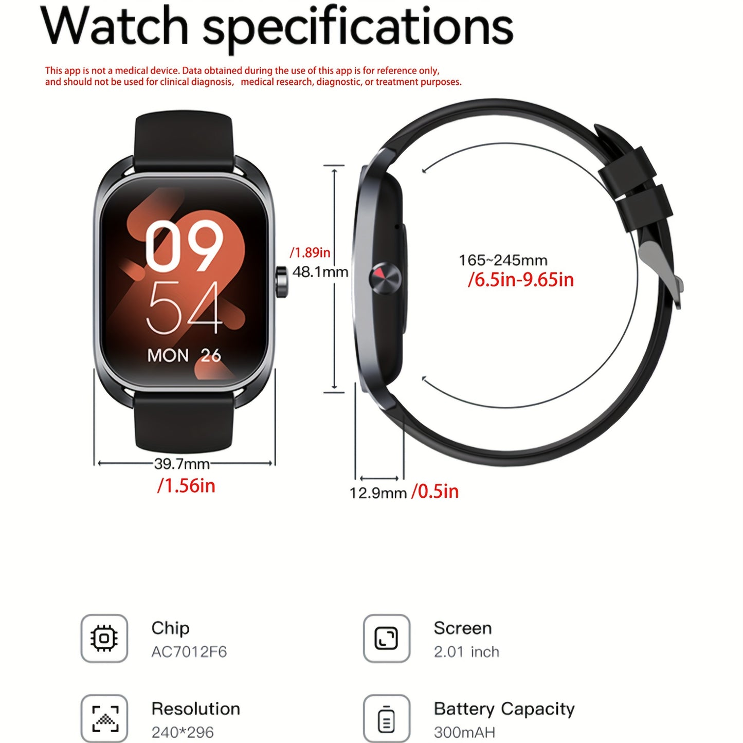 2.01" 3D Curved Big Screen Smart Watch For Men (Answer/Dial Calls), High Quality Men's Outdoor Sports Smart Watch (Receive/Dial Calls), Sports Tracker, Multiple Sports Modes, Compatible With IPhone And Android Phones, Men's G