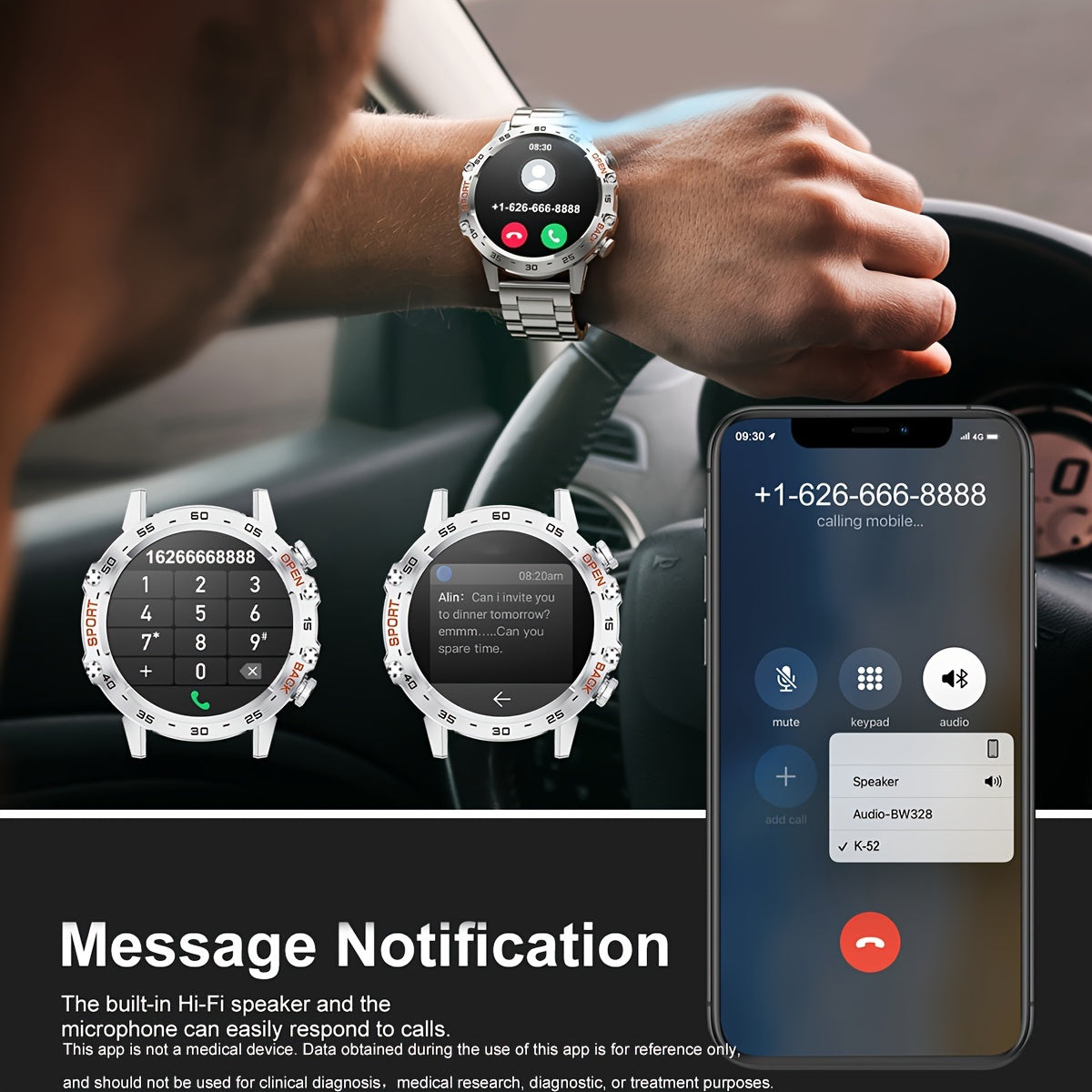 LIGE HD Smart Watch - Stylish Wrist Watches for Women Men with Wireless Call, 1.39" High-Definition Display, Multi-Sports Modes, Information Alerts, Sedentary Reminders, Music Control, Sports Pedometer, and Heart Rate Monitor