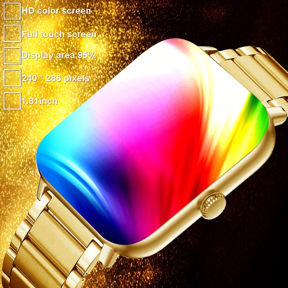 1.81-inch Touchscreen Smartwatch With Call Function (answering Calls, Dialing), Multi Sport Mode, Pedometer, Fitness Tracker For IPhone And Android Phones