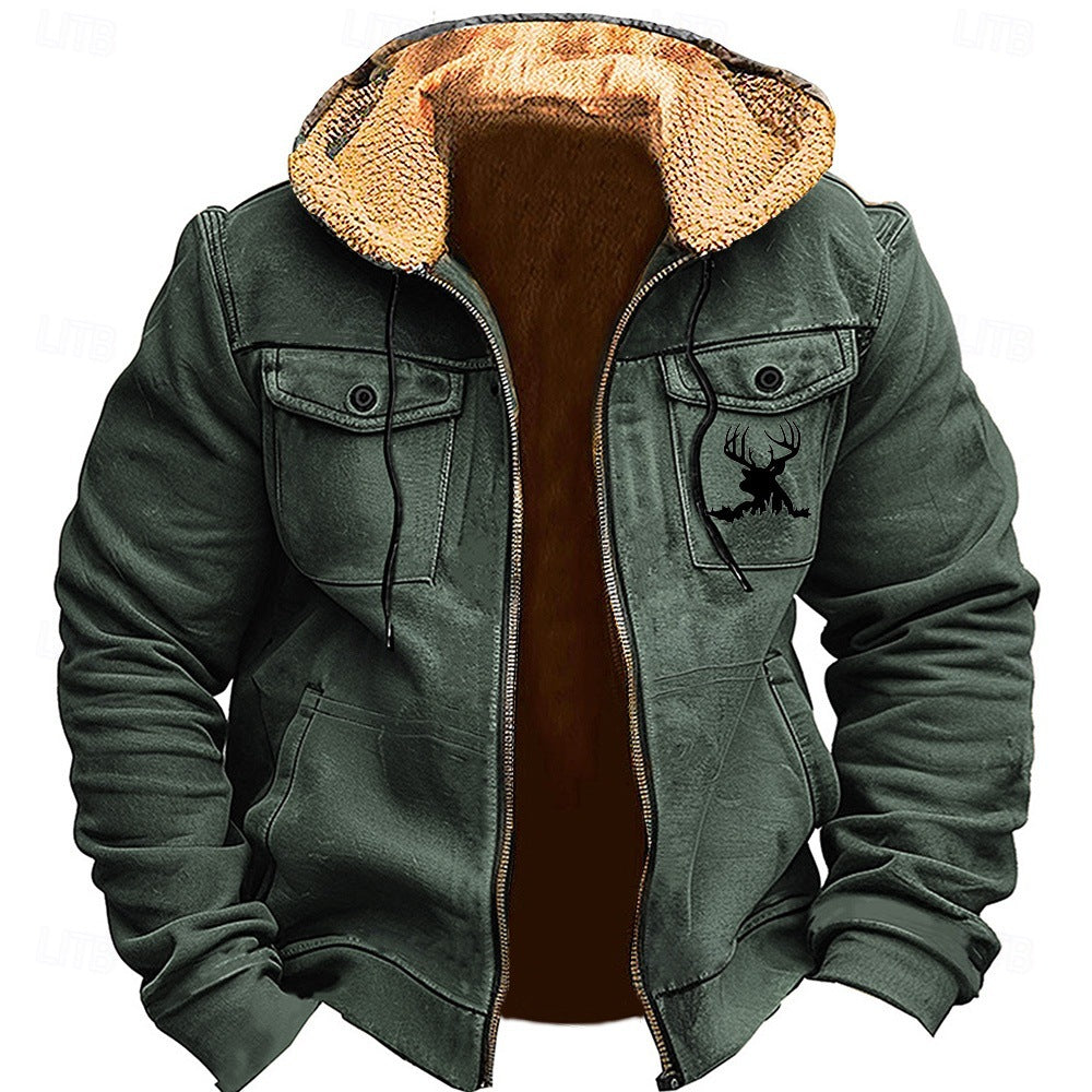 Seasonal Double-layered Thick Fleece-lined Cotton Coat