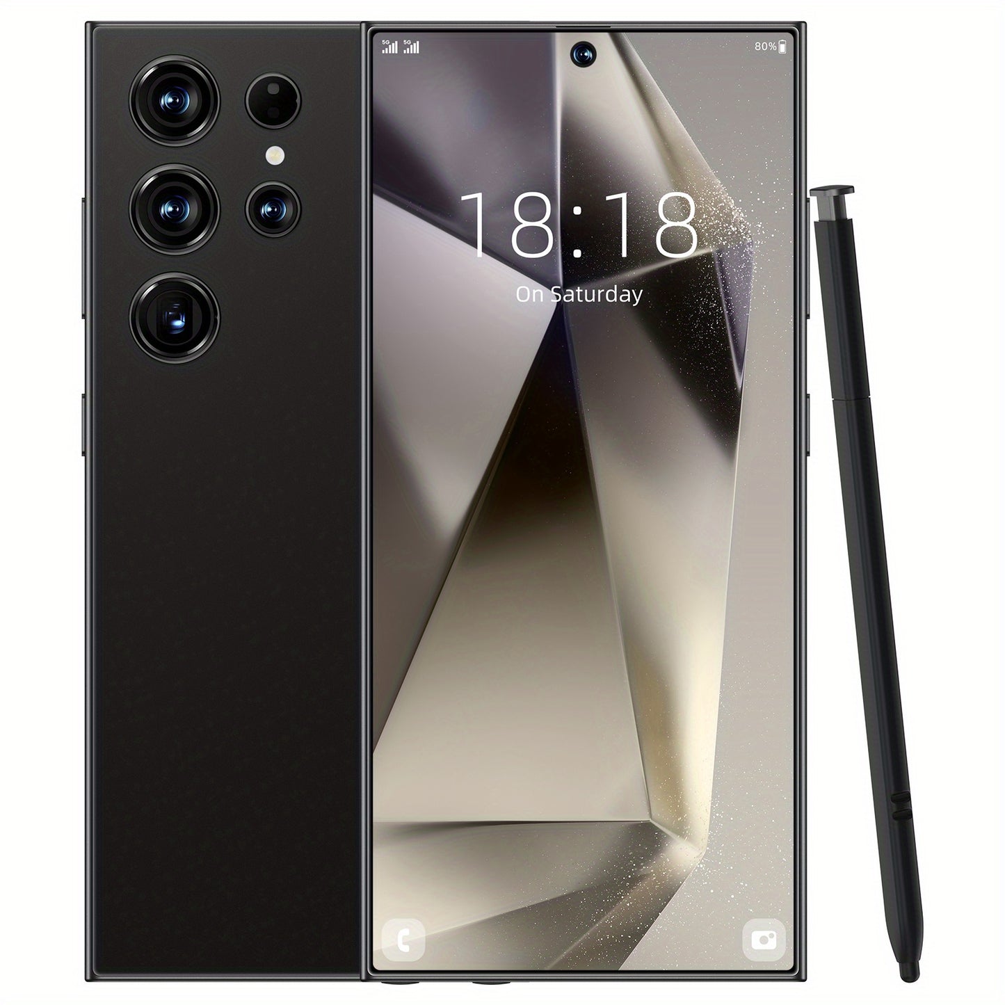 S25 Super Unlocked Dual SIM 4G Suitable for Android Phones, Compatible with Android 13 System, 12GB+512GB Large Capacity, 6.8-Inch High-Definition Display Screen, 6800Mah Battery, Facial Recognition, GPS, Built in Pen, with H