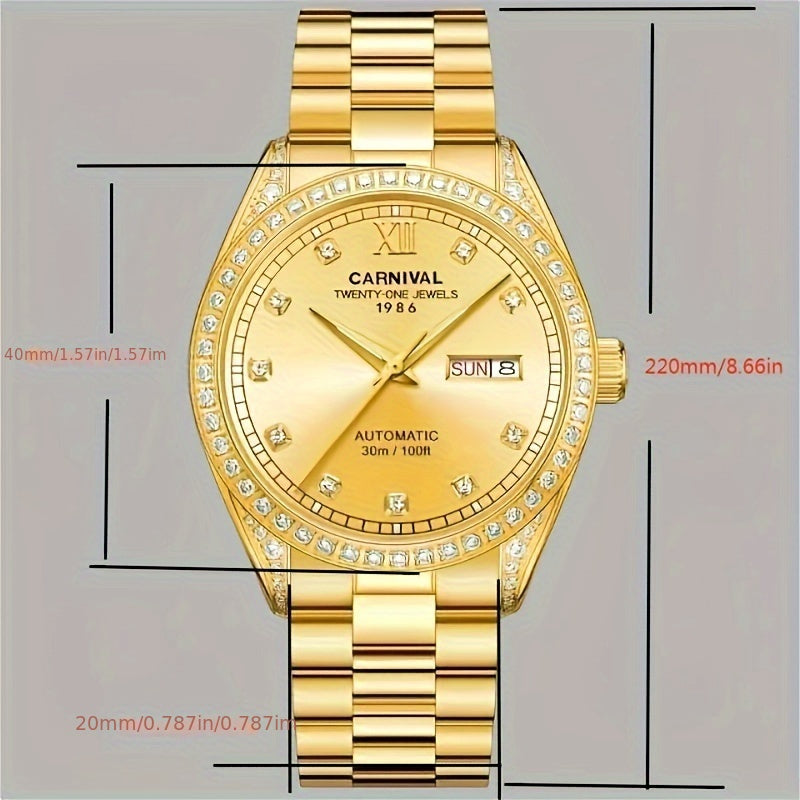 Fiesta watches, men's mechanical watches, Japanese movements, trendy authentic men's watches, hollowed-out watches, holiday gifts