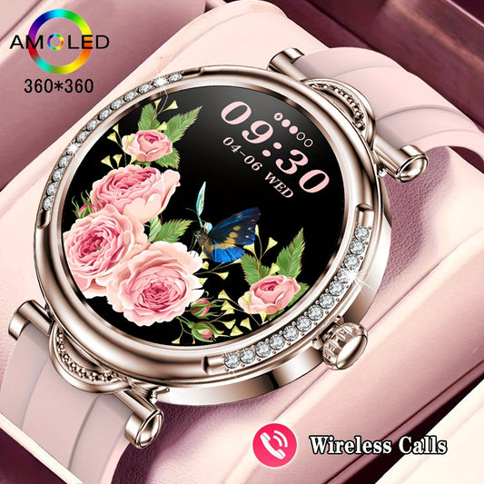 2024 New Wireless Call Smart Watch, 1.27inch Full Touch Screen, Pedometer, Mileage, 100+ Exercise Modes, Weather, Music Control, Remote Photo Taking, Message Alerts, Breathing Exercise, Stopwatch, Timer, Alarm Clock, Fashiona