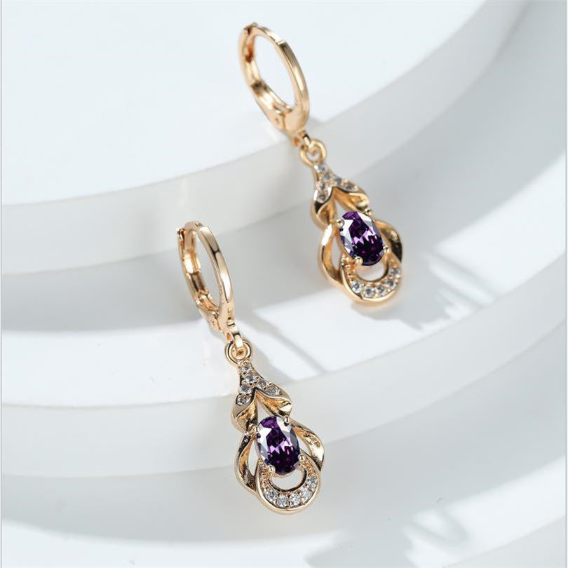 [BAMOS | Elegant Bohemian] BAMOS Women's Elegant Bohemian Ethnic Statement Earrings - Large Teardrop Blue/Purple/Pink/Black/Green/Gray/White/Beige -like luster, Dangle Hoops with Secure Hook Closure, Everyday & Valentine's Je