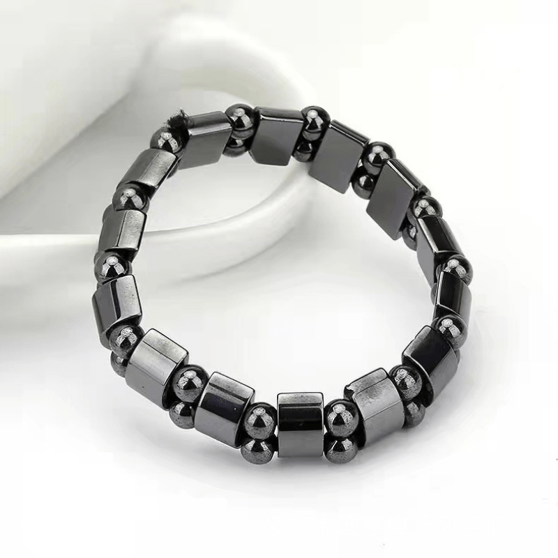 1pc Trendy Cool Creative Hematite Magnetic Stone Bracelet Decorative Accessories For Holiday Party Gift Women Men Accessories Jewelry Gifts