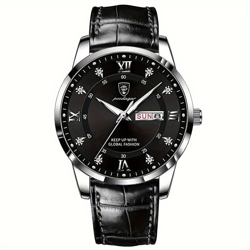 POEDAGAR Waterproof Luminous Calendar Men's Watches Students Korean Version Of The Trend Of Youth Quartz Watches