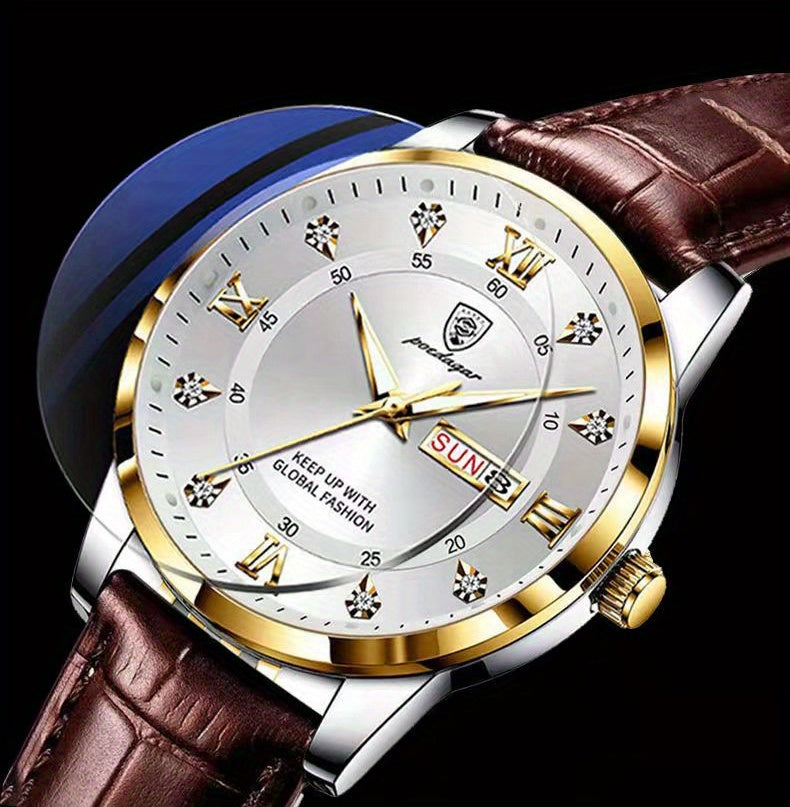 POEDAGAR Waterproof Luminous Calendar Men's Watches Students Korean Version Of The Trend Of Youth Quartz Watches